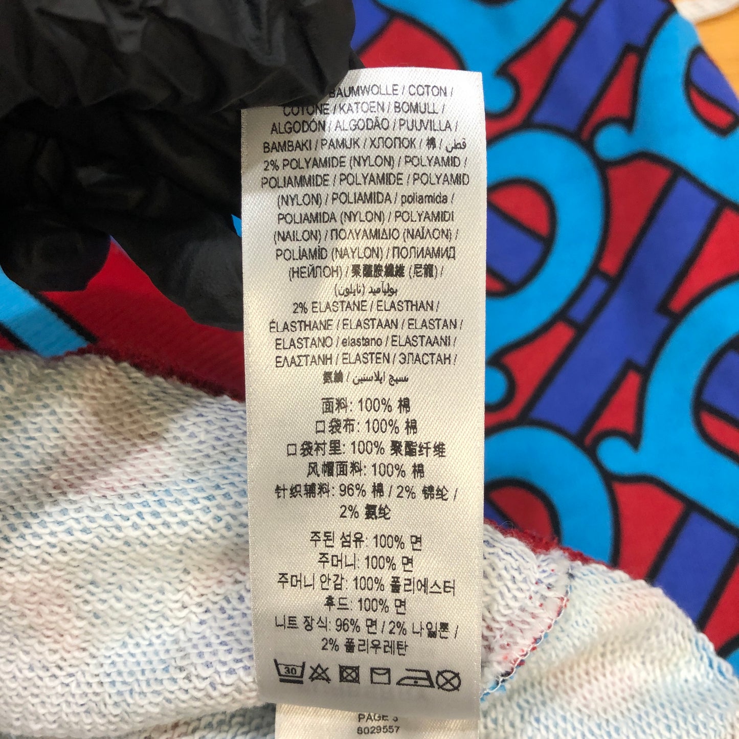 Burberry Monogram Print Hoodie Size S Multicolor