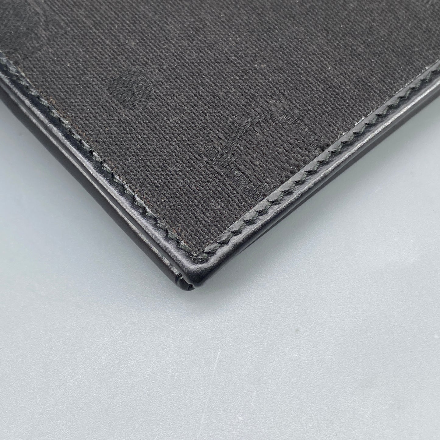 Ferragamo Black Canvas Short Bi-fold Wallet