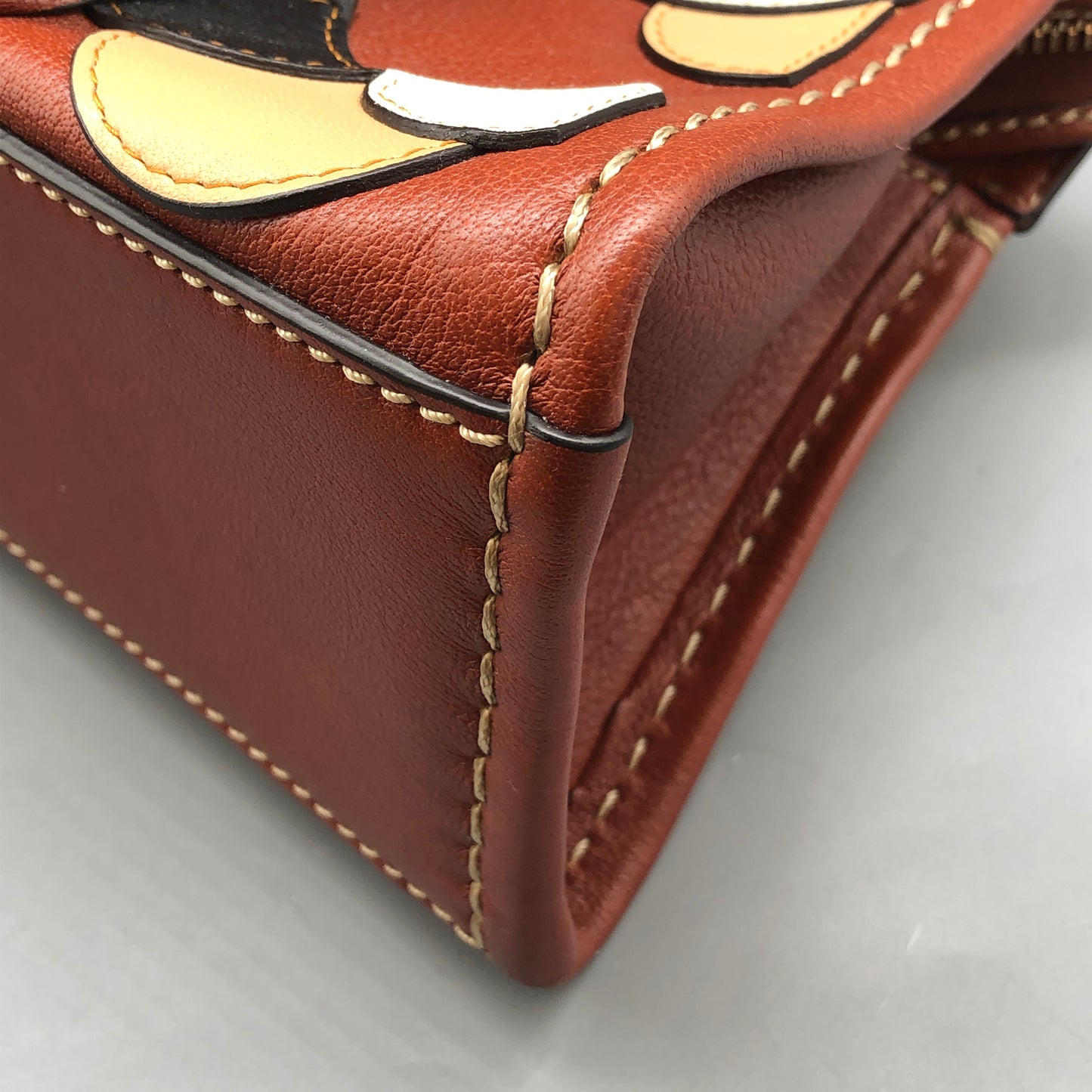 Chloe Orange Brown Leather Satchel Bag