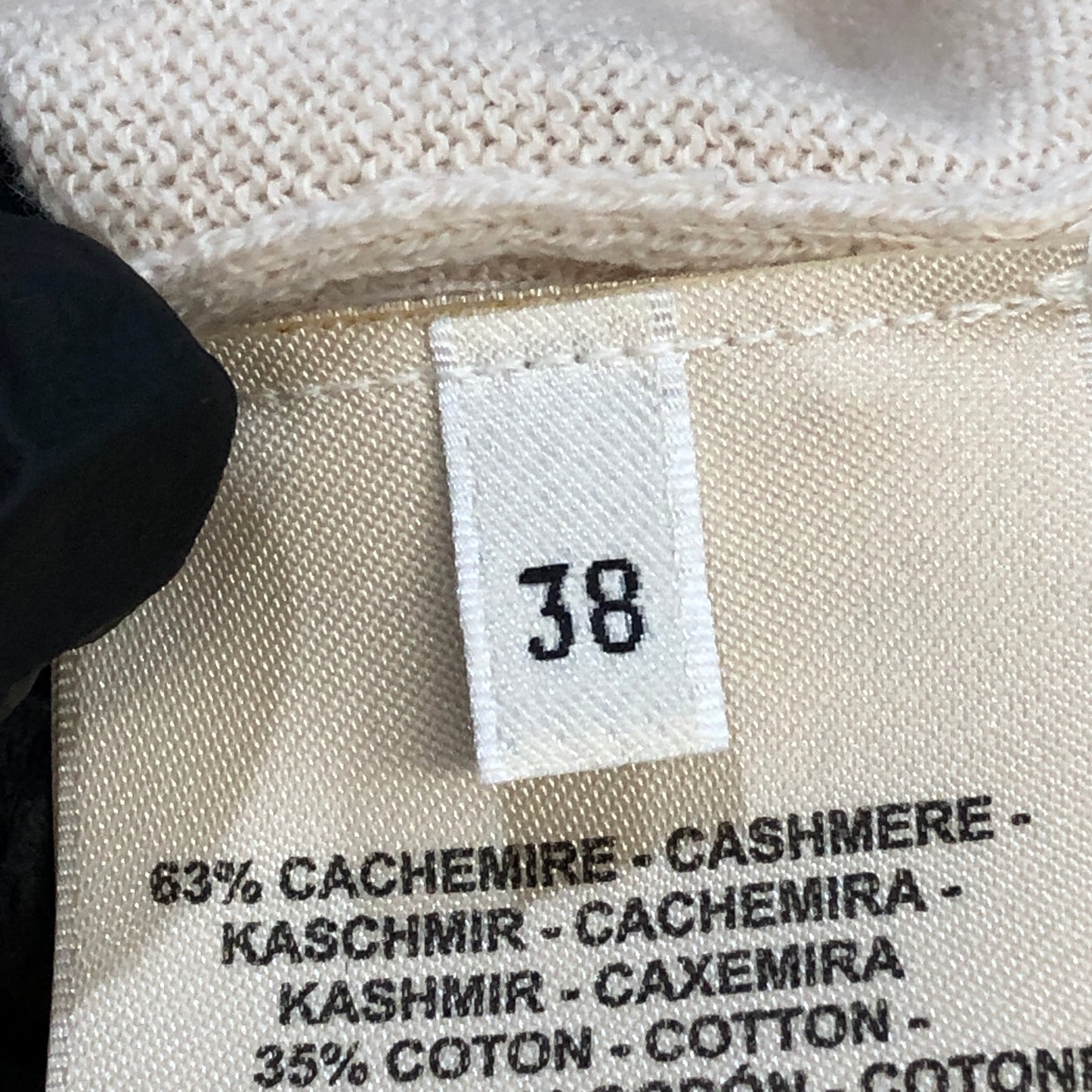 Hermes Beige Brides de Gala Short Sleeve Knit Top Size 38