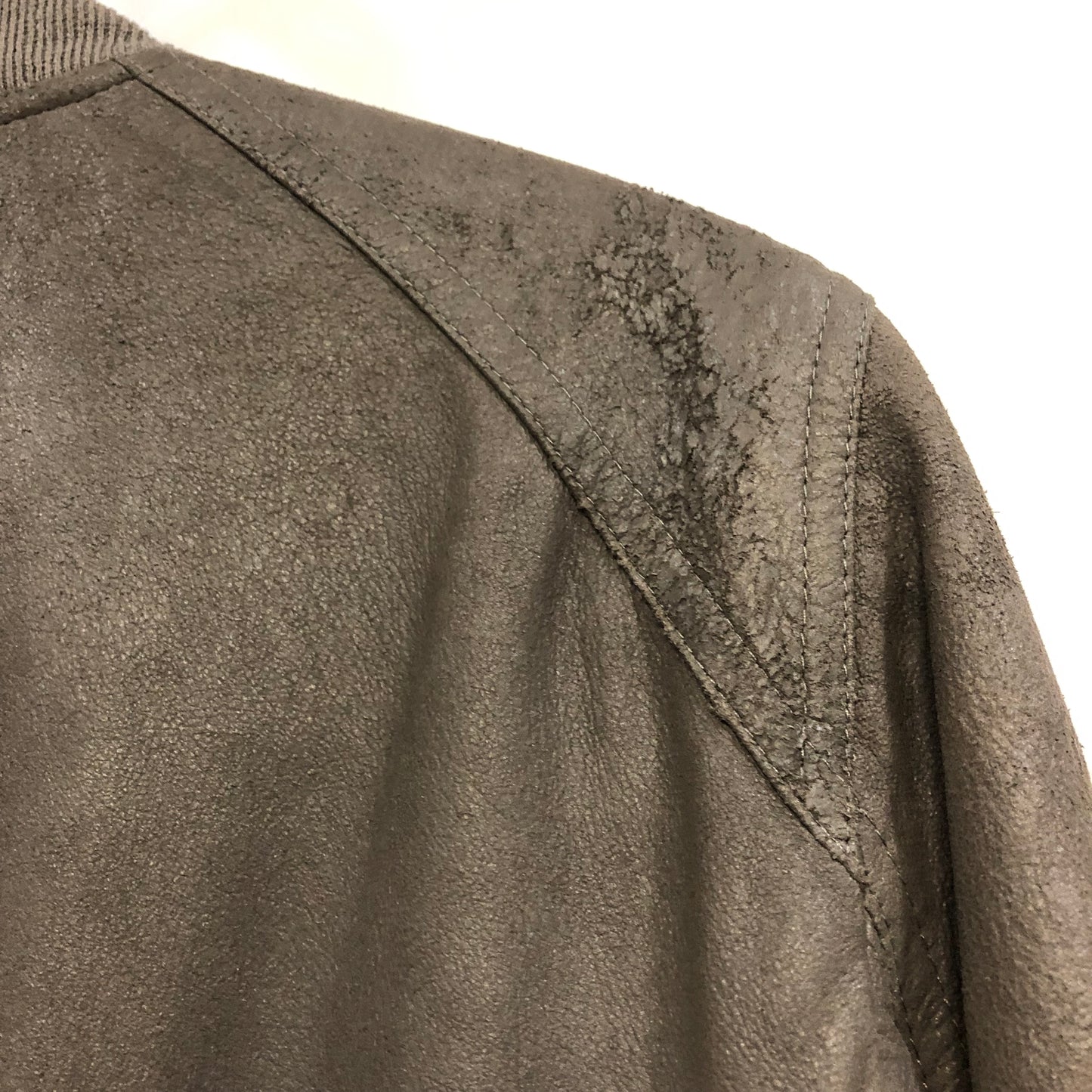 Rick Owens Leather Bomber Jacket Size 40 Dust