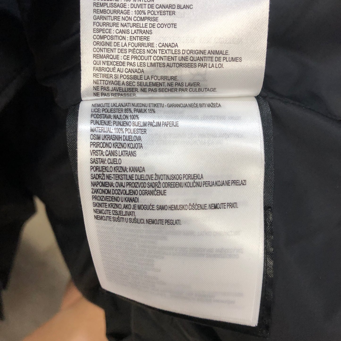 Canada Goose Long Down Parka Coat Size 2XS Black