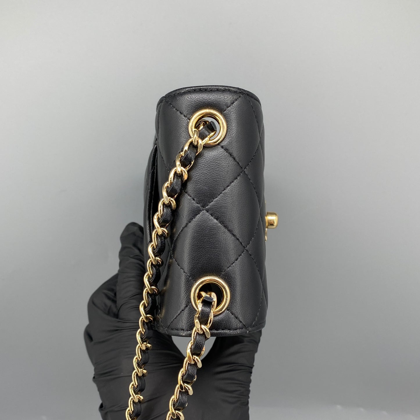 Chanel Black Quilted Lambskin Mini Phone Crossbody Bag