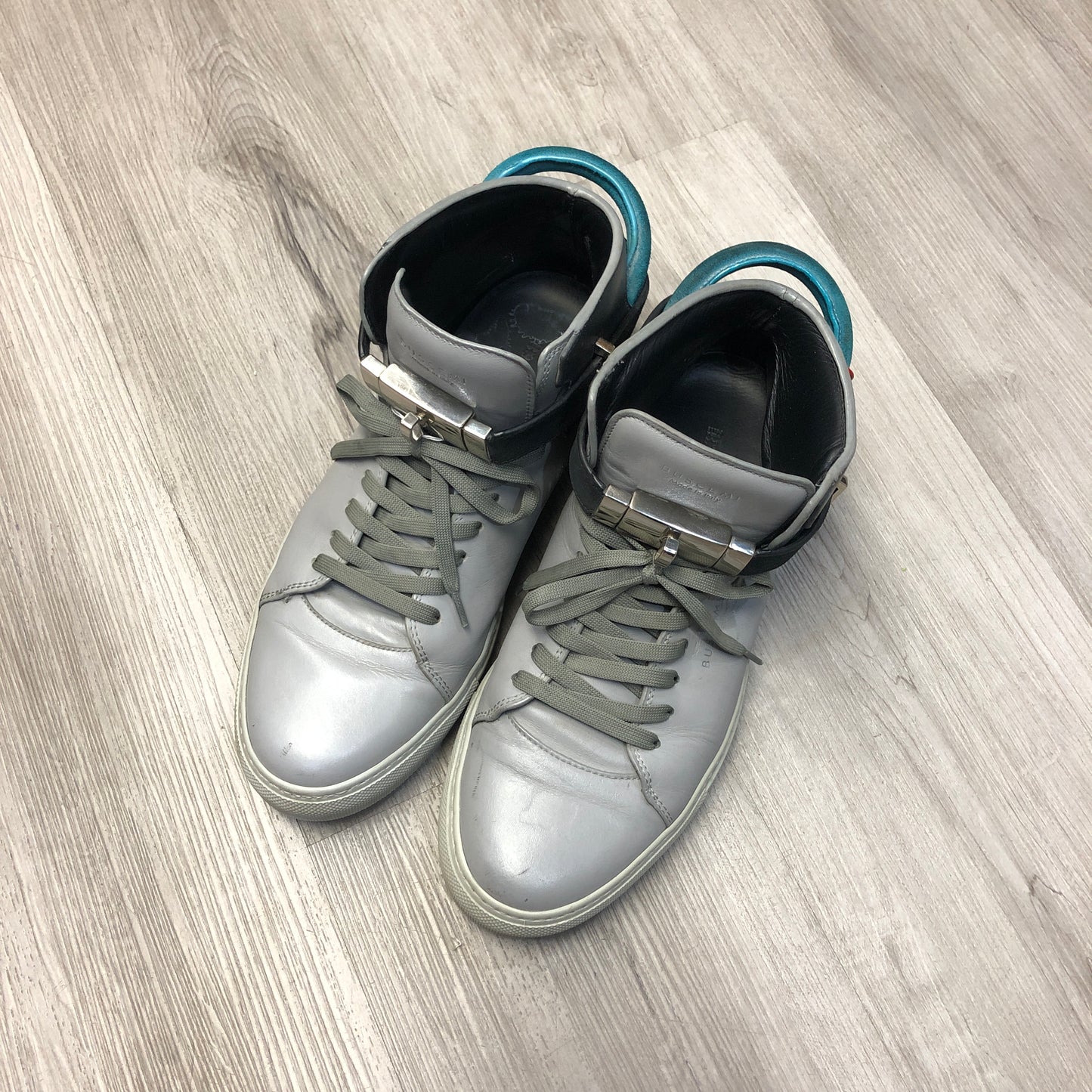 Buscemi Men's High-Top Sneakers Size 41 Light Grey
