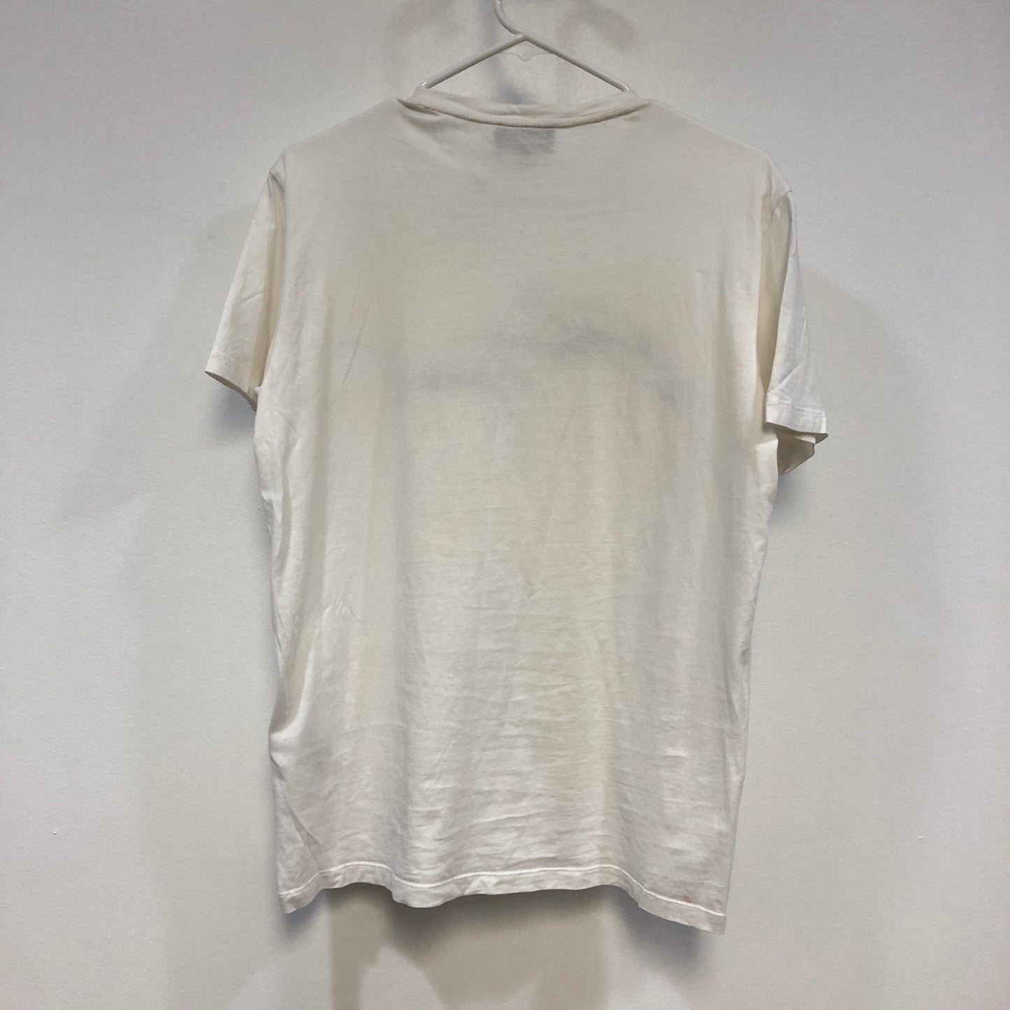 Emporio Armani White Signature Print T-Shirt Size L