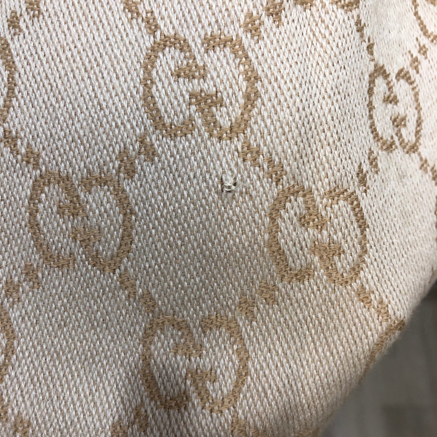 Gucci GG Supreme Jacquard Wool Scarf Beige
