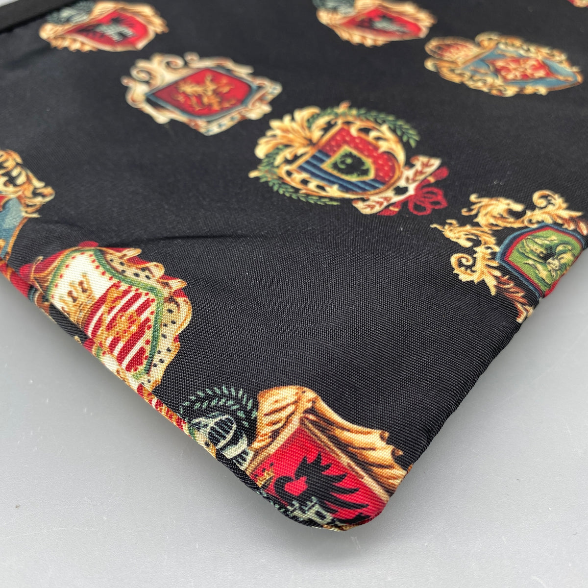 Dolce&Gabbana Black Heraldic Print Clutch Pouch