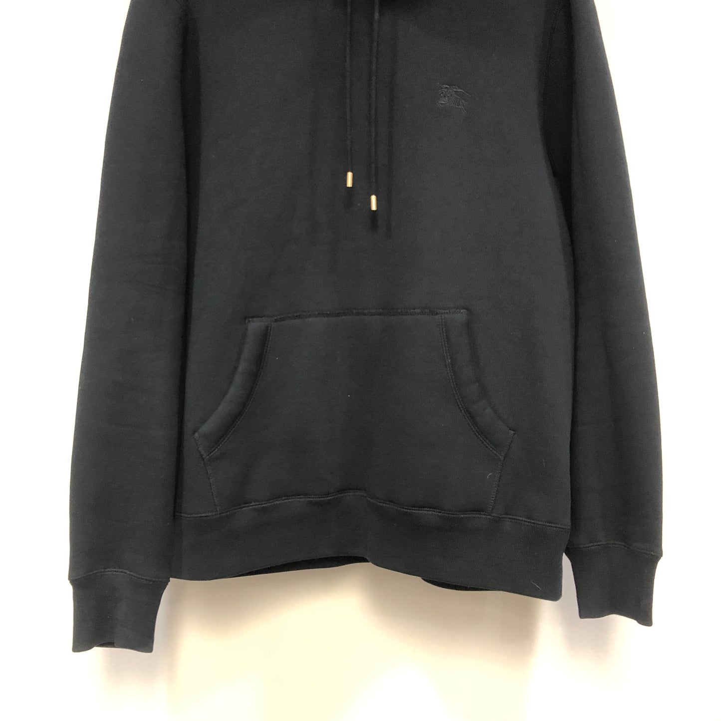 Burberry Embroidered Logo Hoodie Size L Black