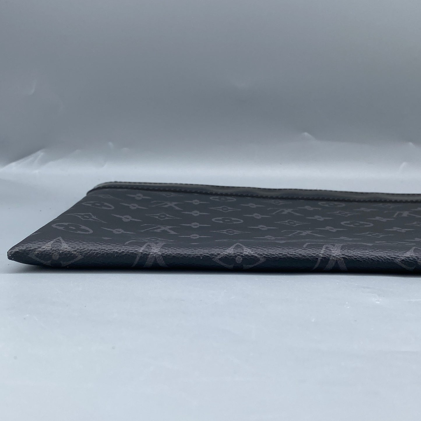 Louis Vuitton Black Monogram Eclipse Canvas Zip Pouch Clutch Bag