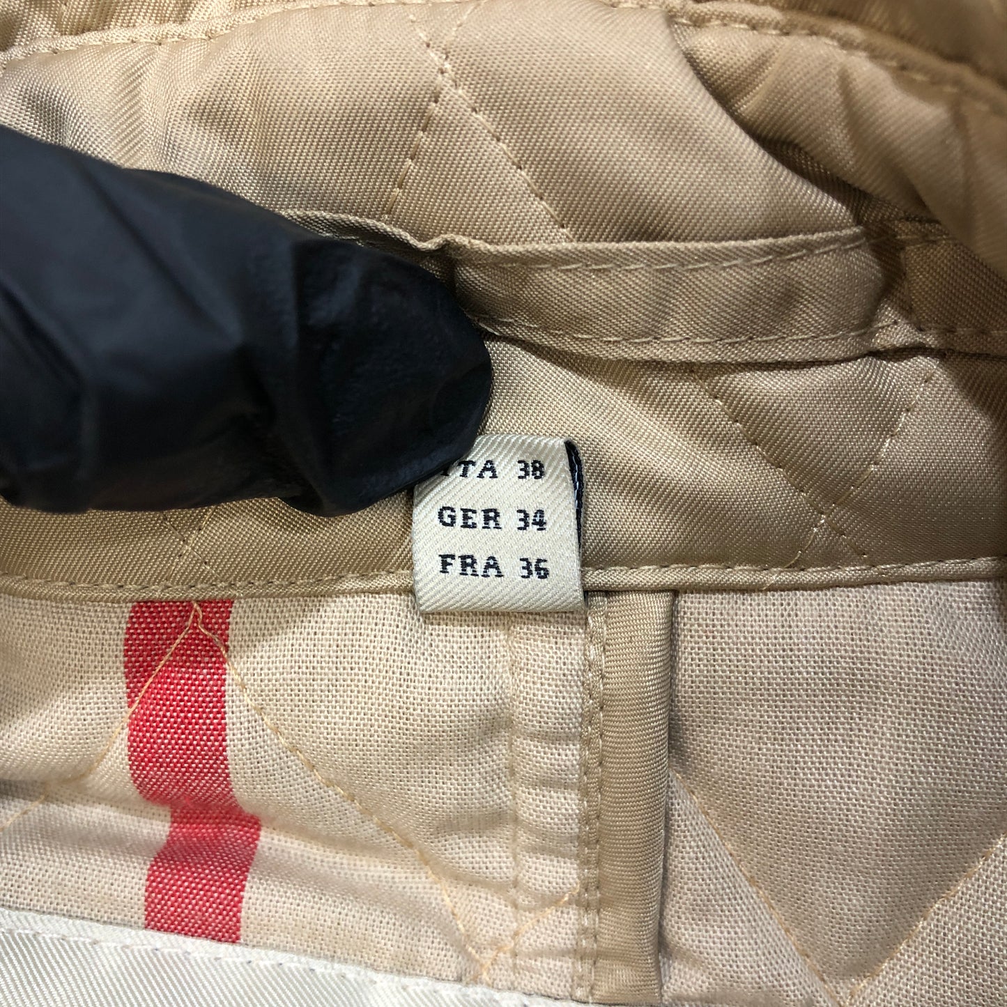 Burberry Beige Quilted Trench Coat Size 4
