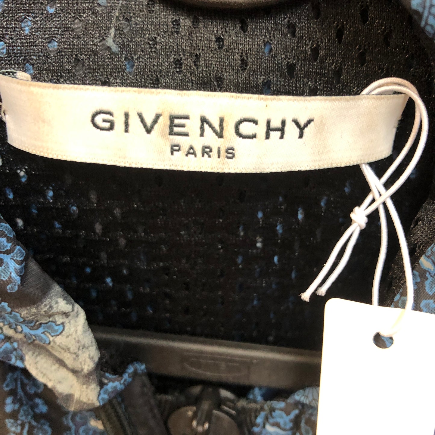 Givenchy Black/Blue Paisley Print Windbreaker Jacket Size S