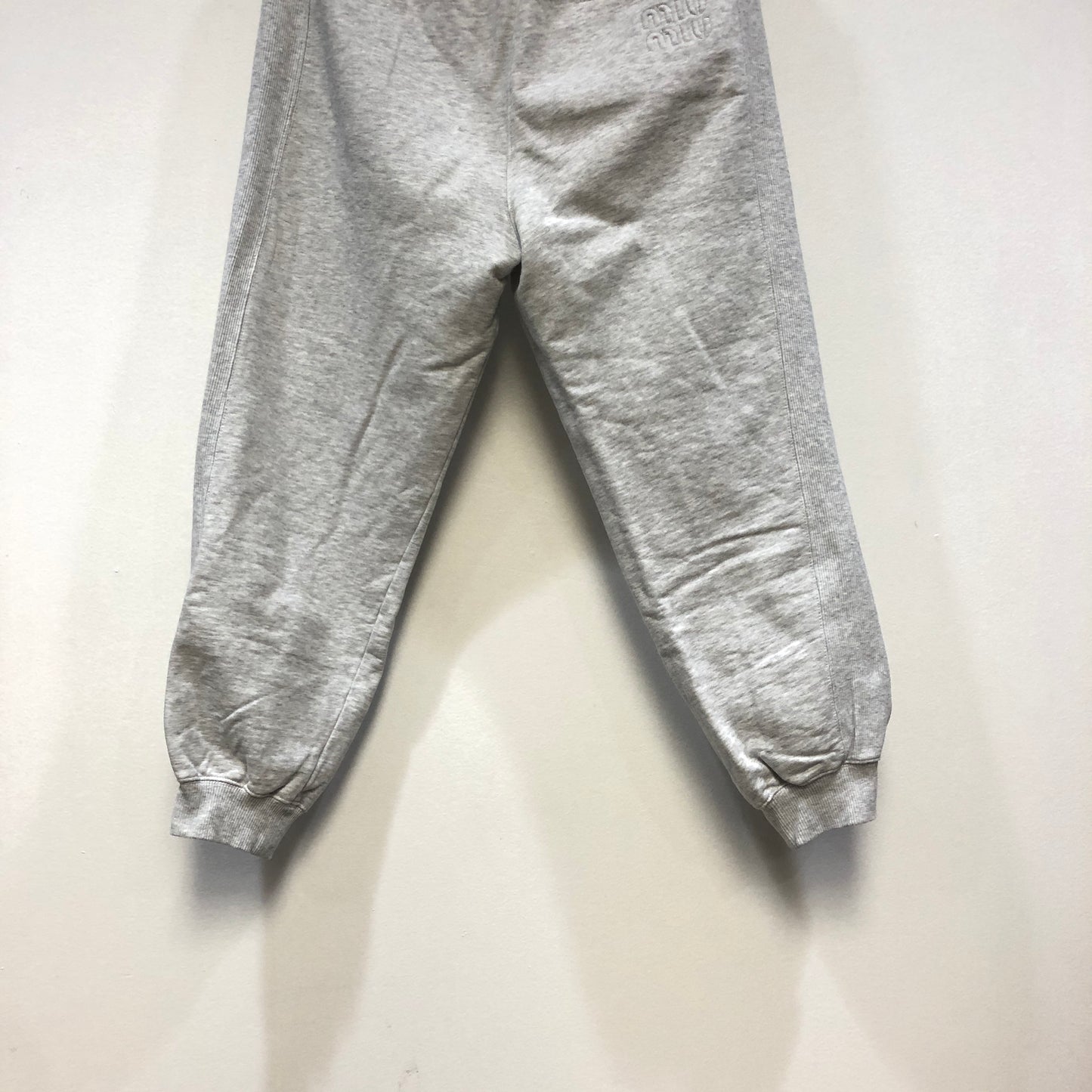 Miu Miu Light Grey Drawstring Jogger Sweatpants Size 40S