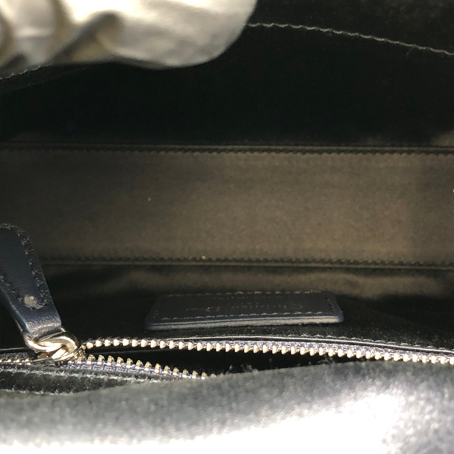 Christian Dior Lady Dior Mini Navy Cannage Satin with Crystals