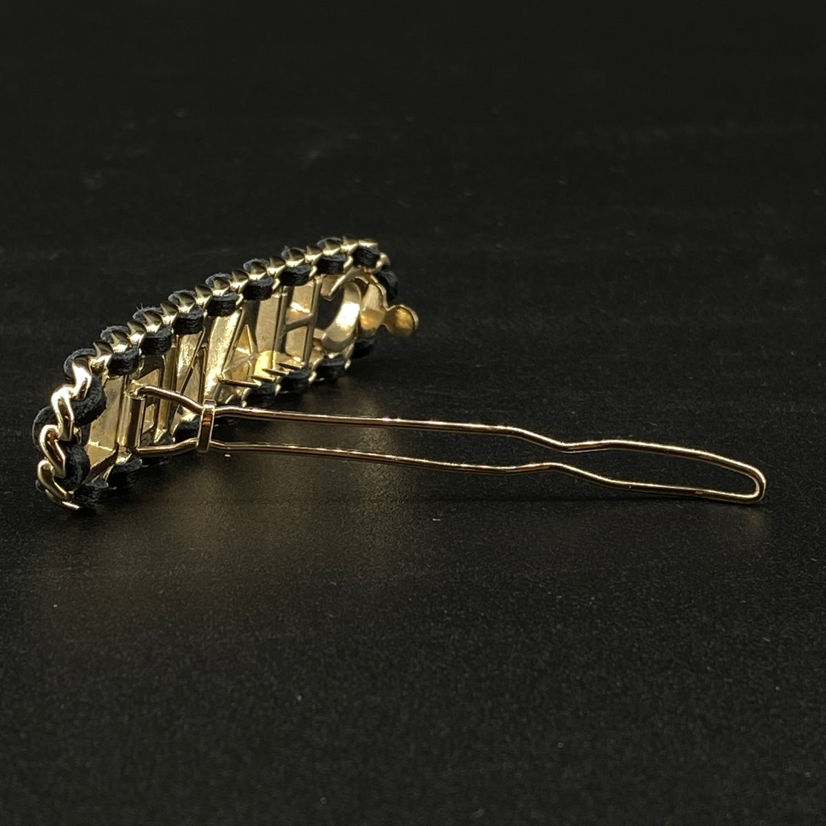 Chanel Gold Logo Hair Barrette