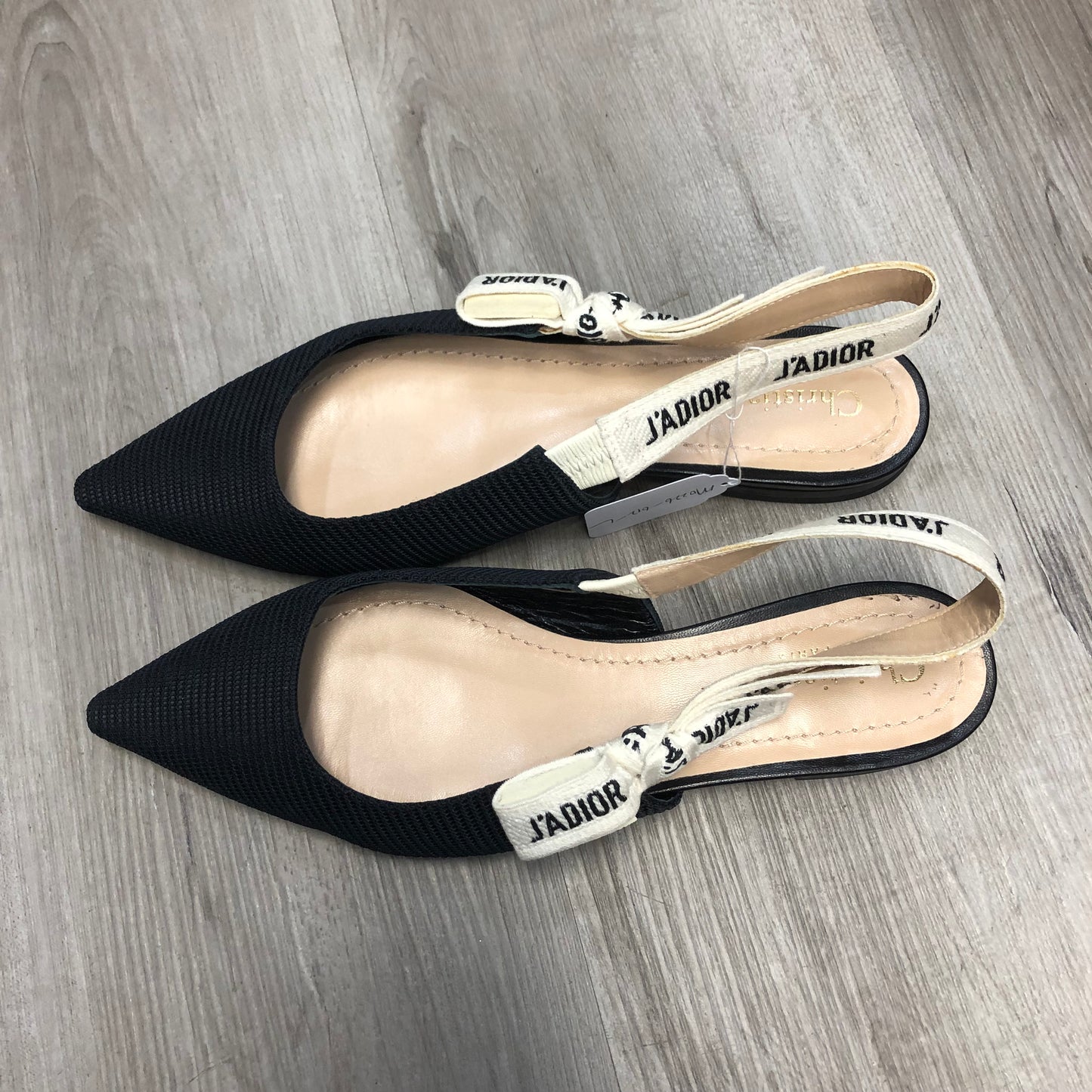 Christian Dior Women J’Adior Slingback Heels Shoes Black Size 36
