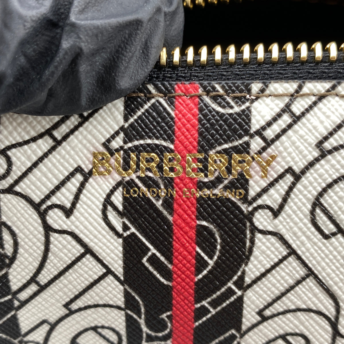 Burberry Brown Monogram Stripe Cylinder Crossbody Bag