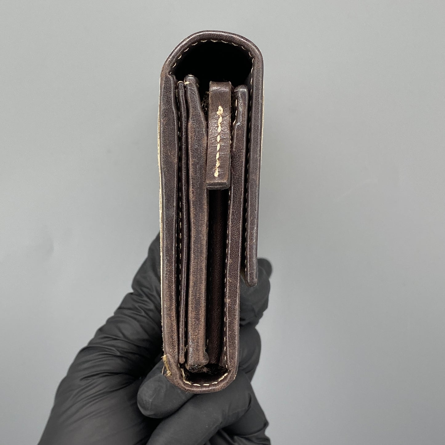 Gucci Beige GG Canvas Heart Double G Snap Long Wallet