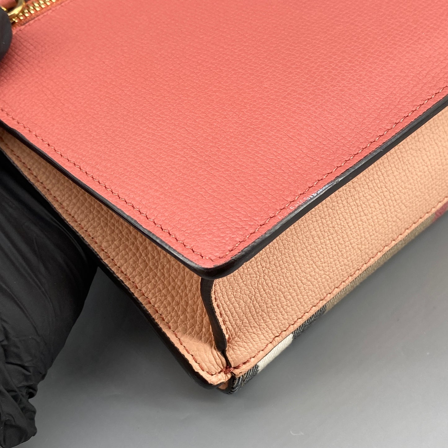 Burberry Pink Check Flap Crossbody Bag