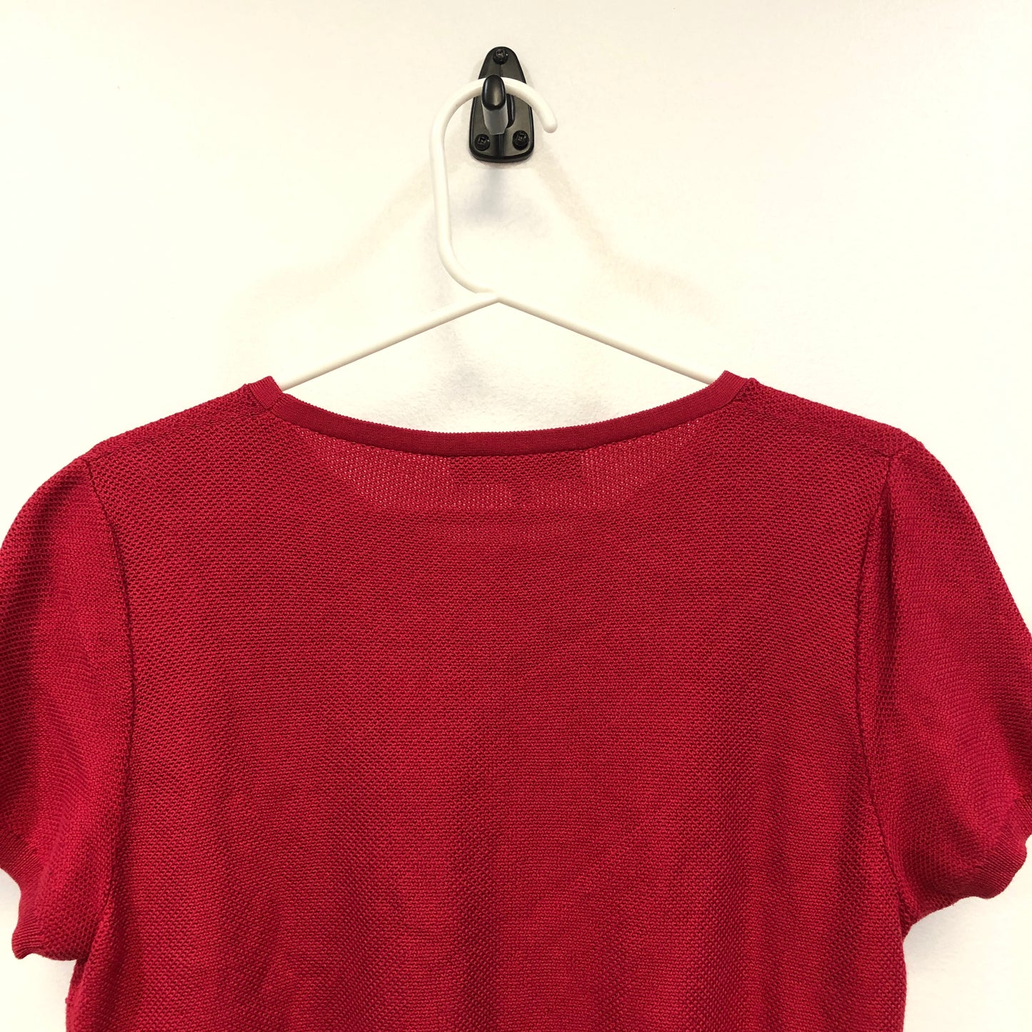Loro Piana Red Short Sleeve Knit Top Size 44