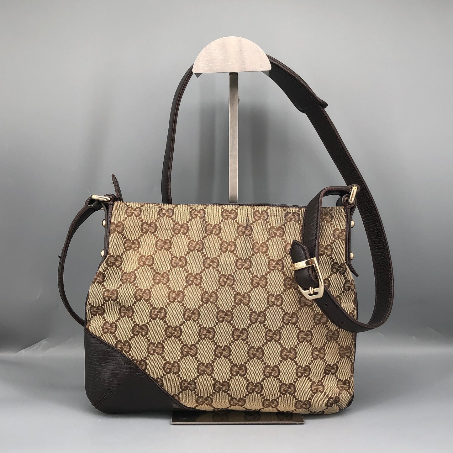 Gucci Vintage GG Canvas Crossbody Bag Brown/Beige