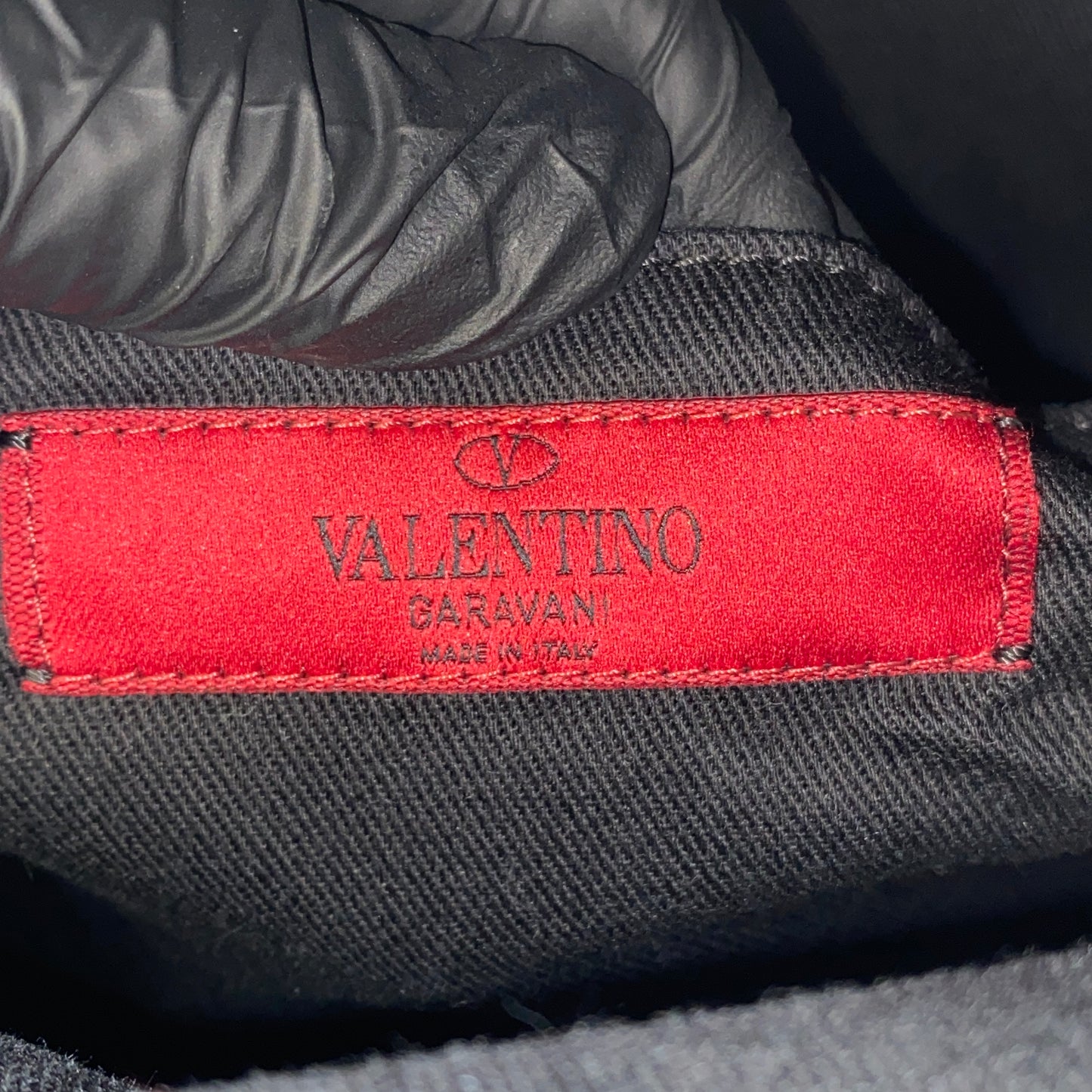 Valentino Navy Leather Backpack