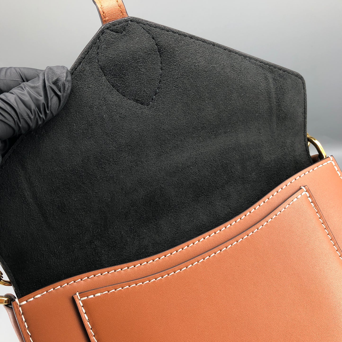 Louis Vuitton Monogram & Leather Biface Crossbody Bag Brown