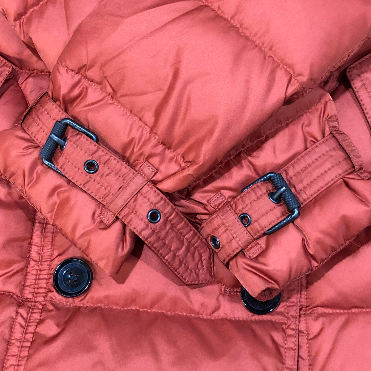 Burberry Quilted Double Breasted Coat S dusty orange