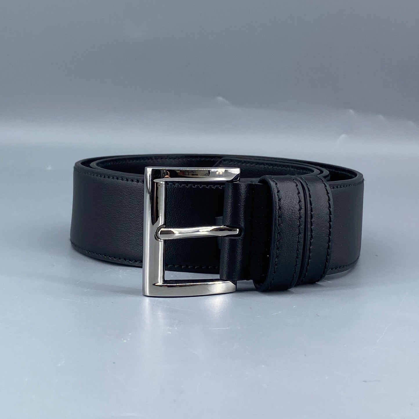 Prada Black Leather Belt 75cm
