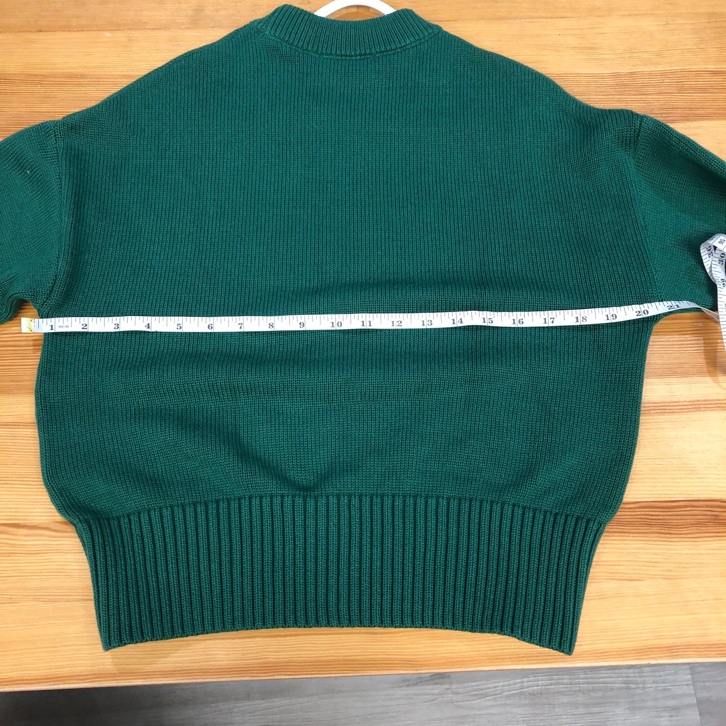Ami Paris Dark Green Red Heart Logo Knit Sweater Size S
