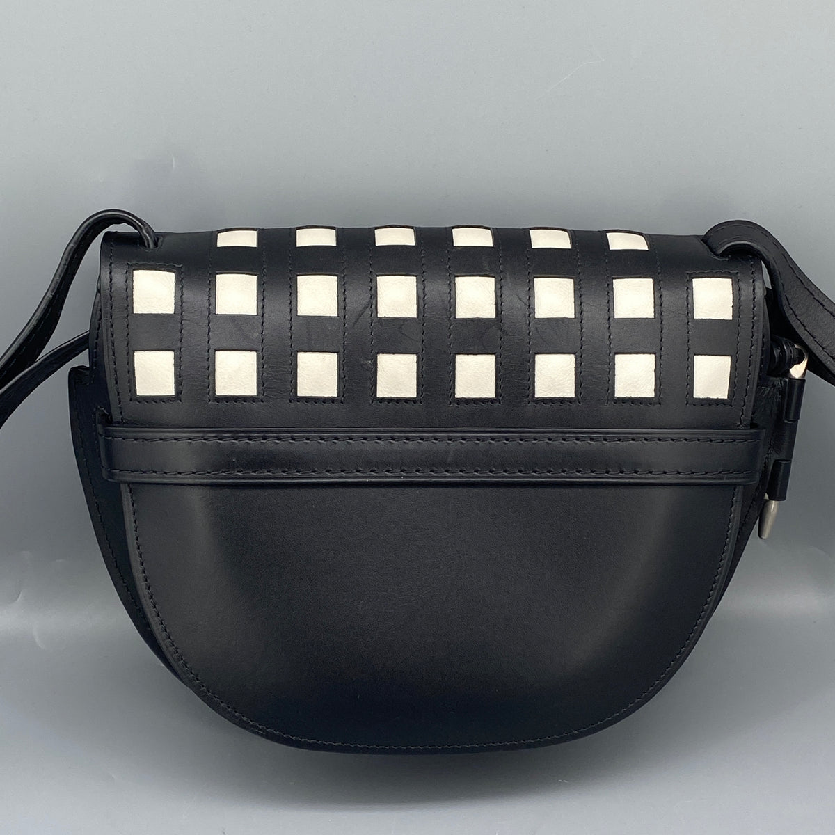 Loewe  Gate Grid  Crossbody Bag Black White Checkered