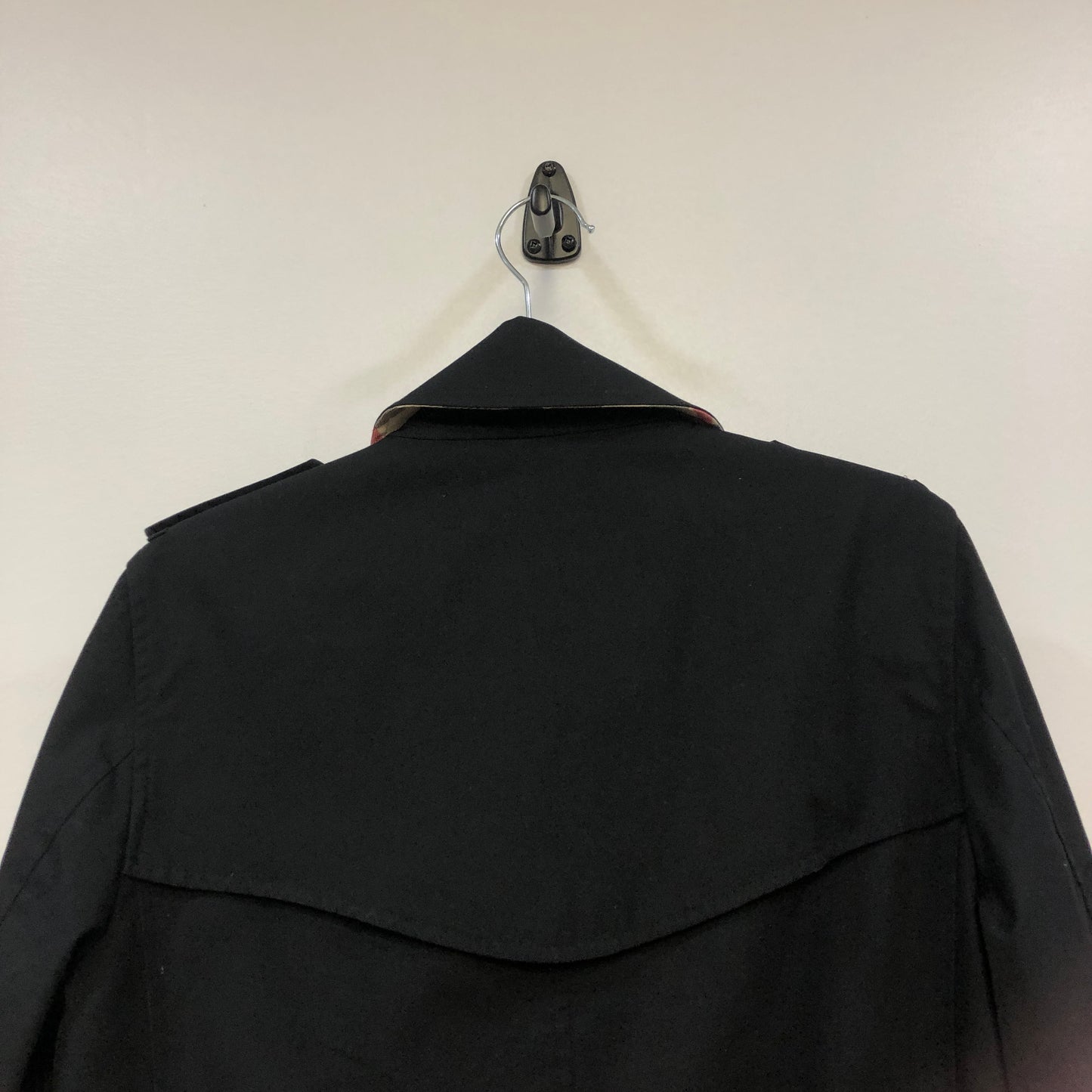 Burberry Black Double Breasted Trench Coat US Size 12