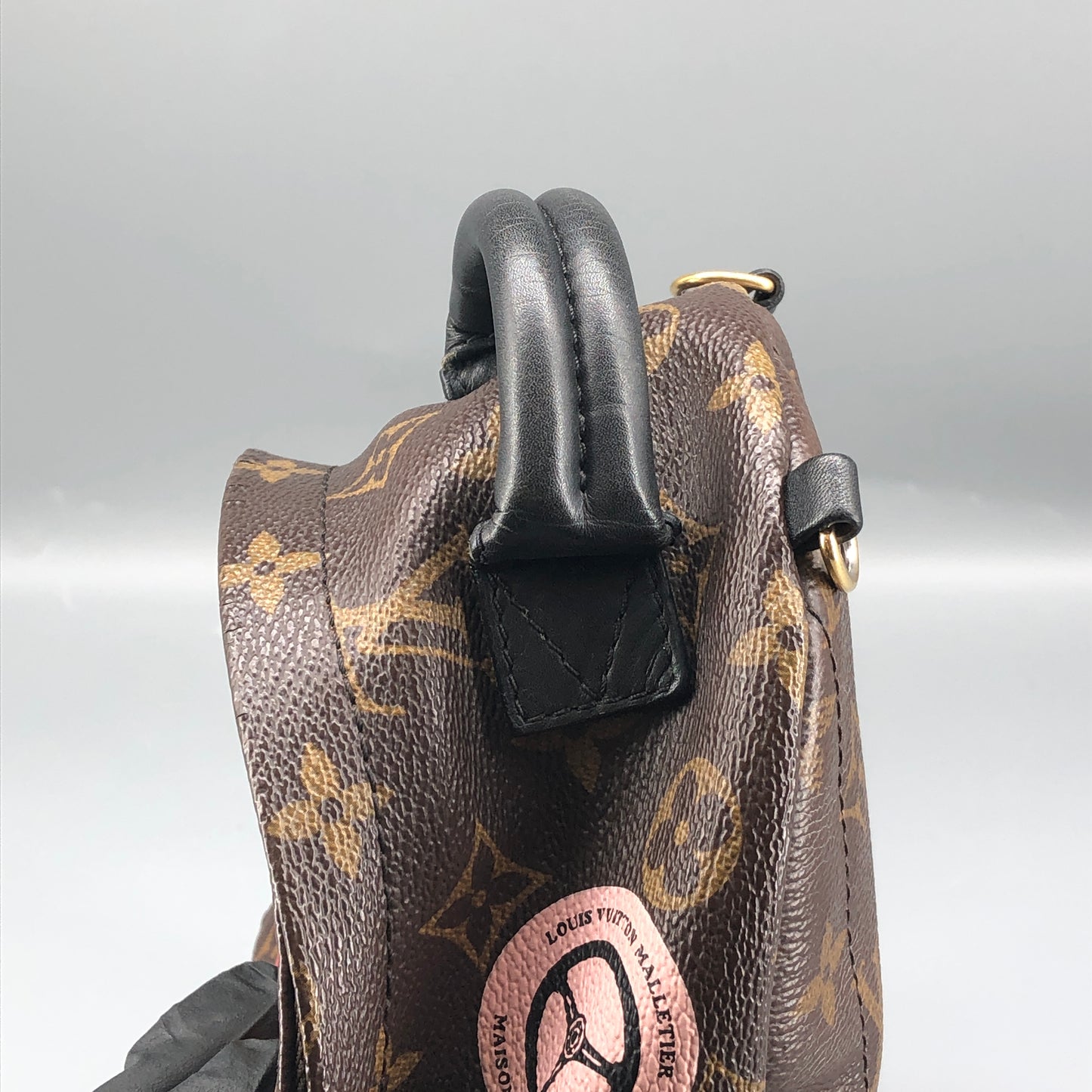 Louis Vuitton Mini Palm Springs Backpack World Tour Patch Monogram Canvas
