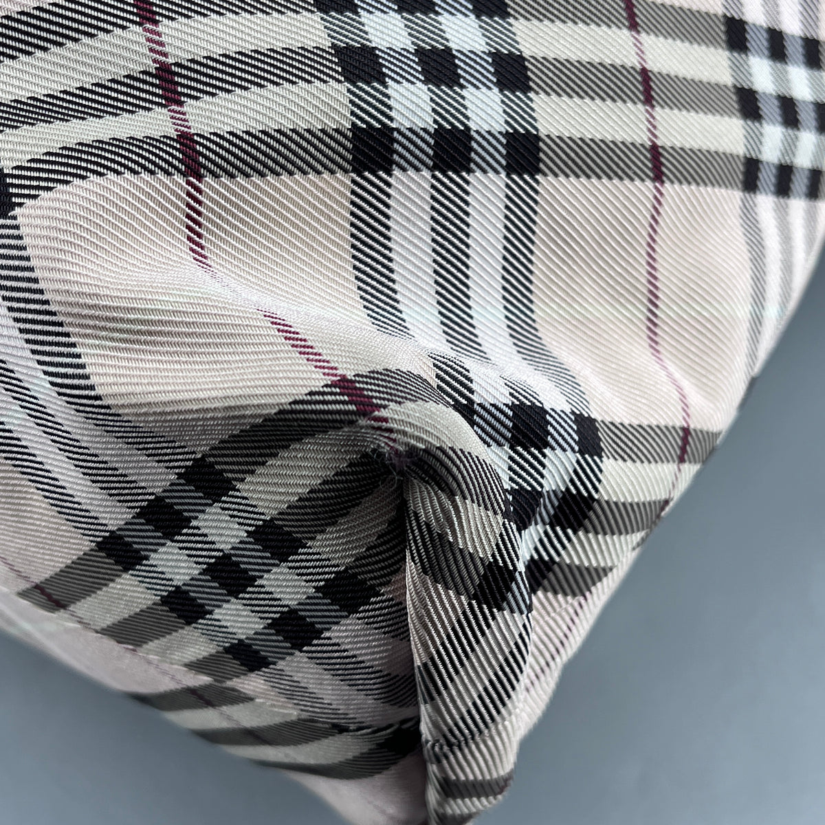 Burberry Beige Black White Check Tote Bag