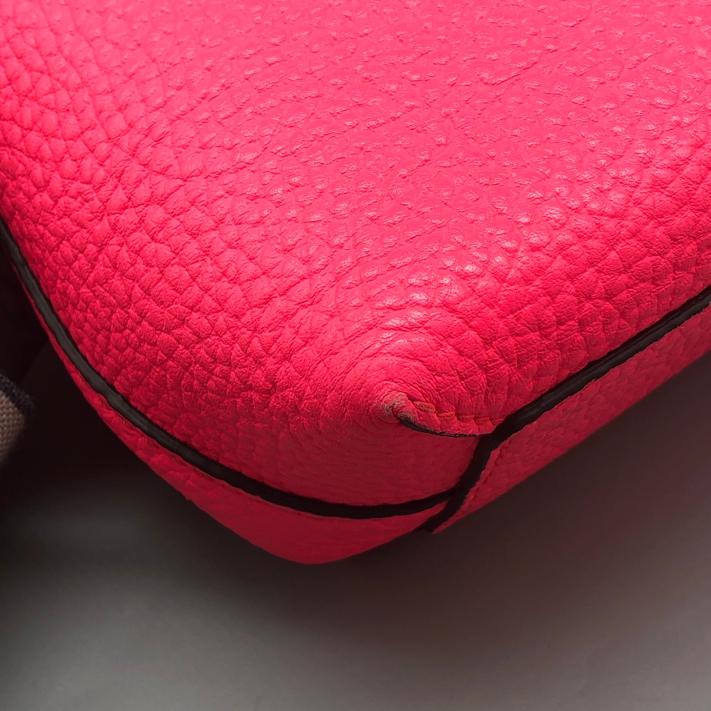 Burberry Pink Grained Leather Crossbody Bag