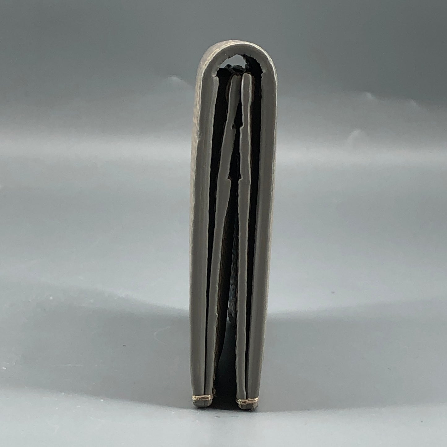 Thom Browne Pebble Grain Leather Card Holder 10*8cm Grey