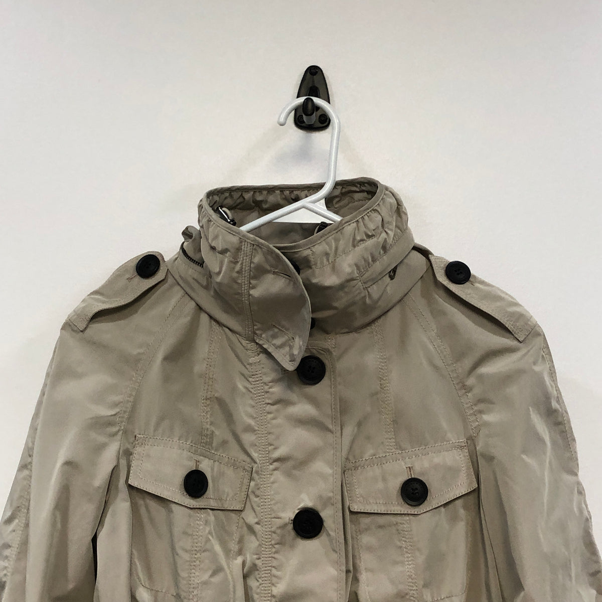 Burberry Tan Hooded Short Trench Jacket US size 10