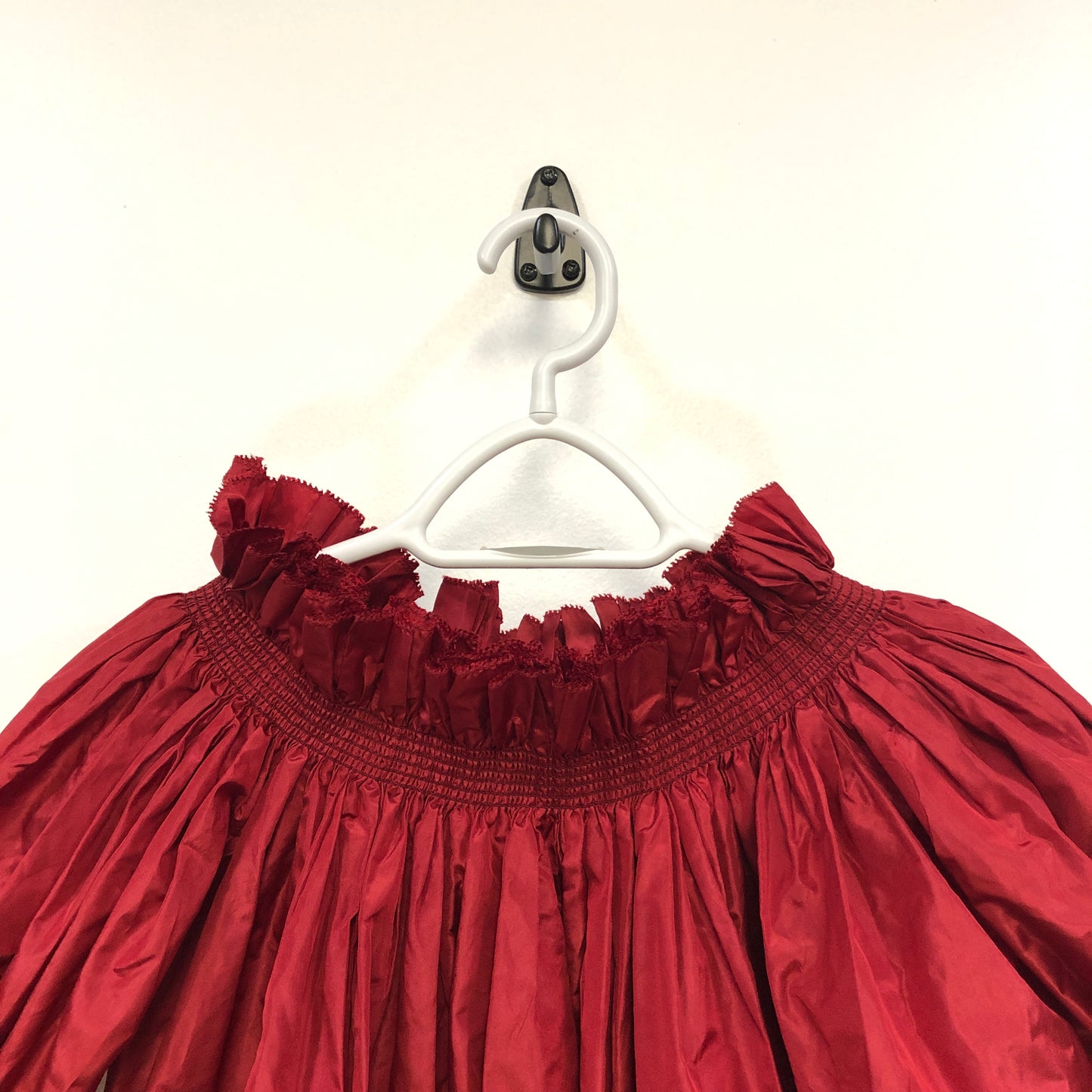 Christian Dior Red Off Shoulder Long Sleeve Blouse US 4