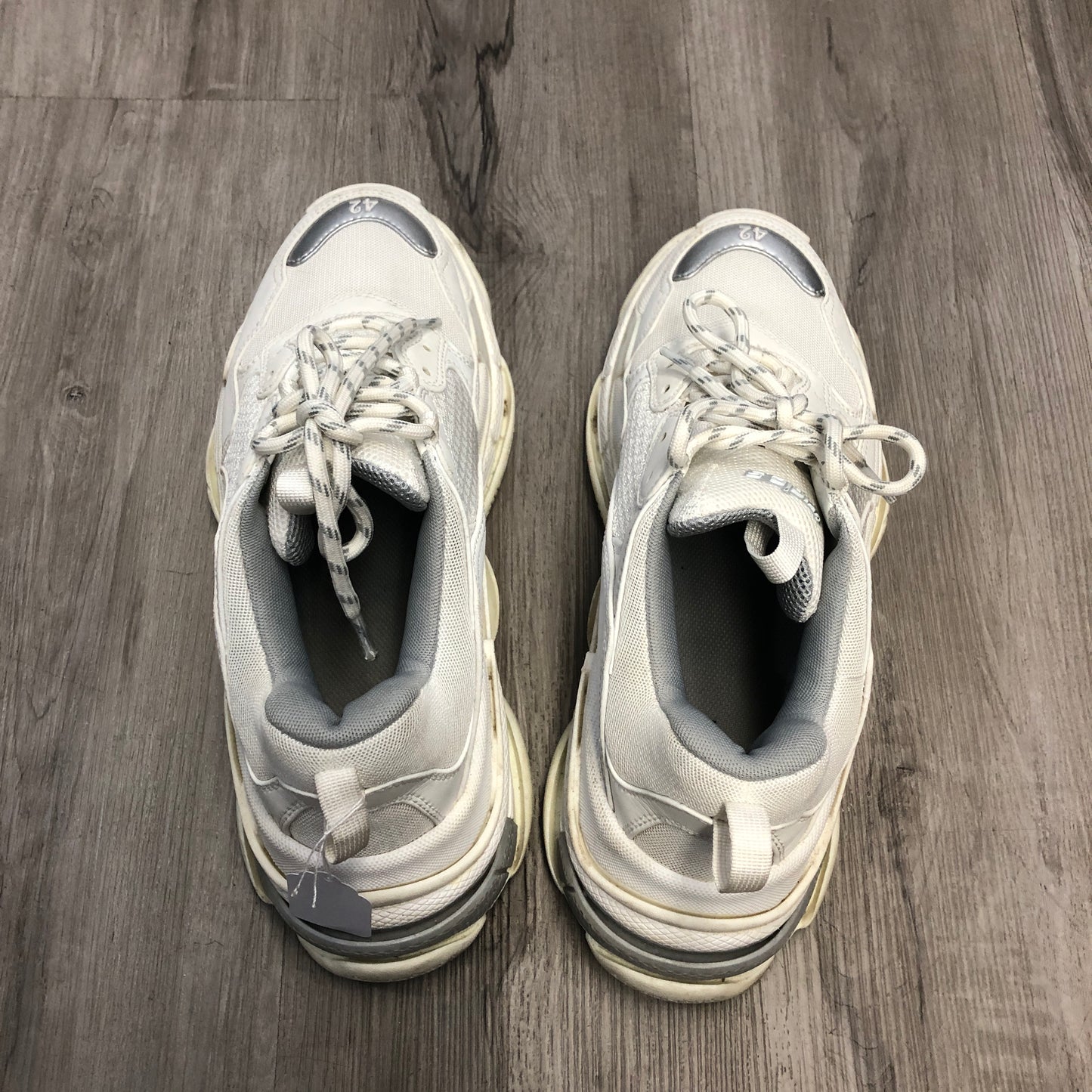 Balenciaga Unisex Triple S Mesh Leather Chunky Dad Sneaker Shoes 42 White