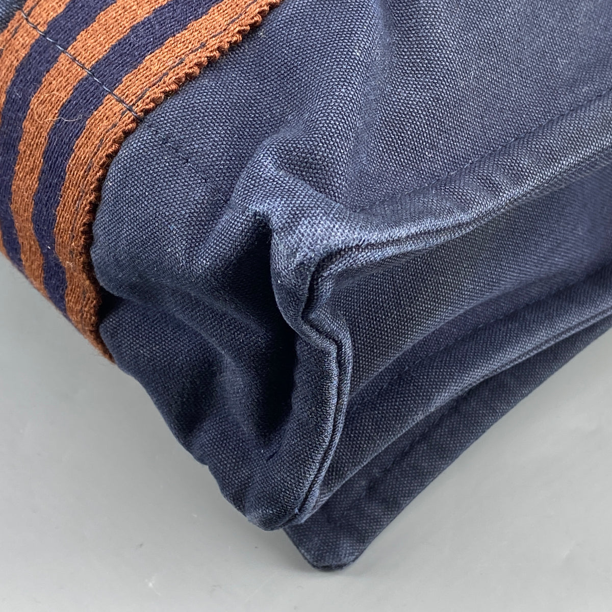 Hermes Fourre Besace Tote Bag Navy Canvas