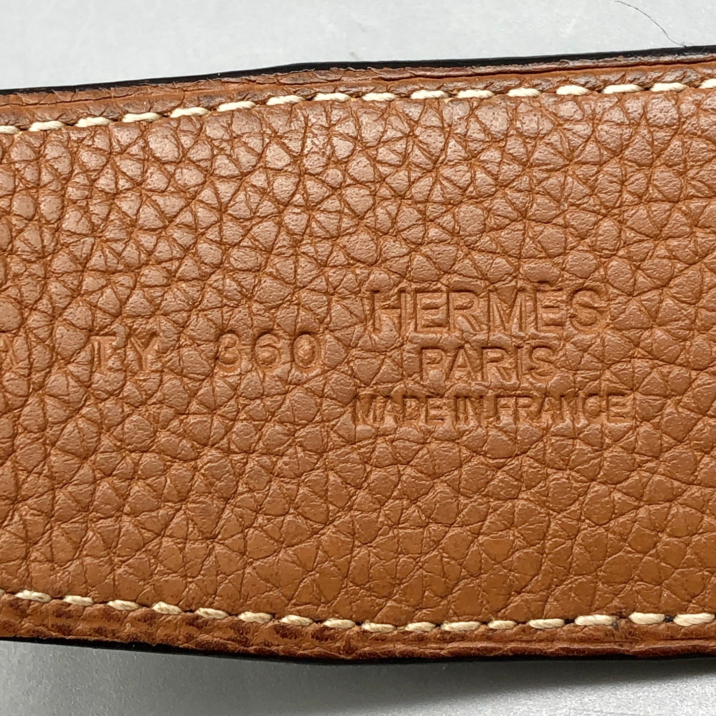 Hermes Black/Caramel Reversible Leather Belt 95cm
