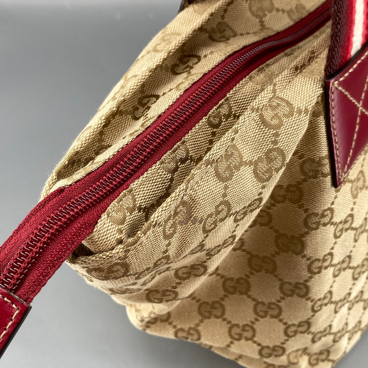 Gucci Beige GG Supreme Canvas  Sherry Line Tote Bag