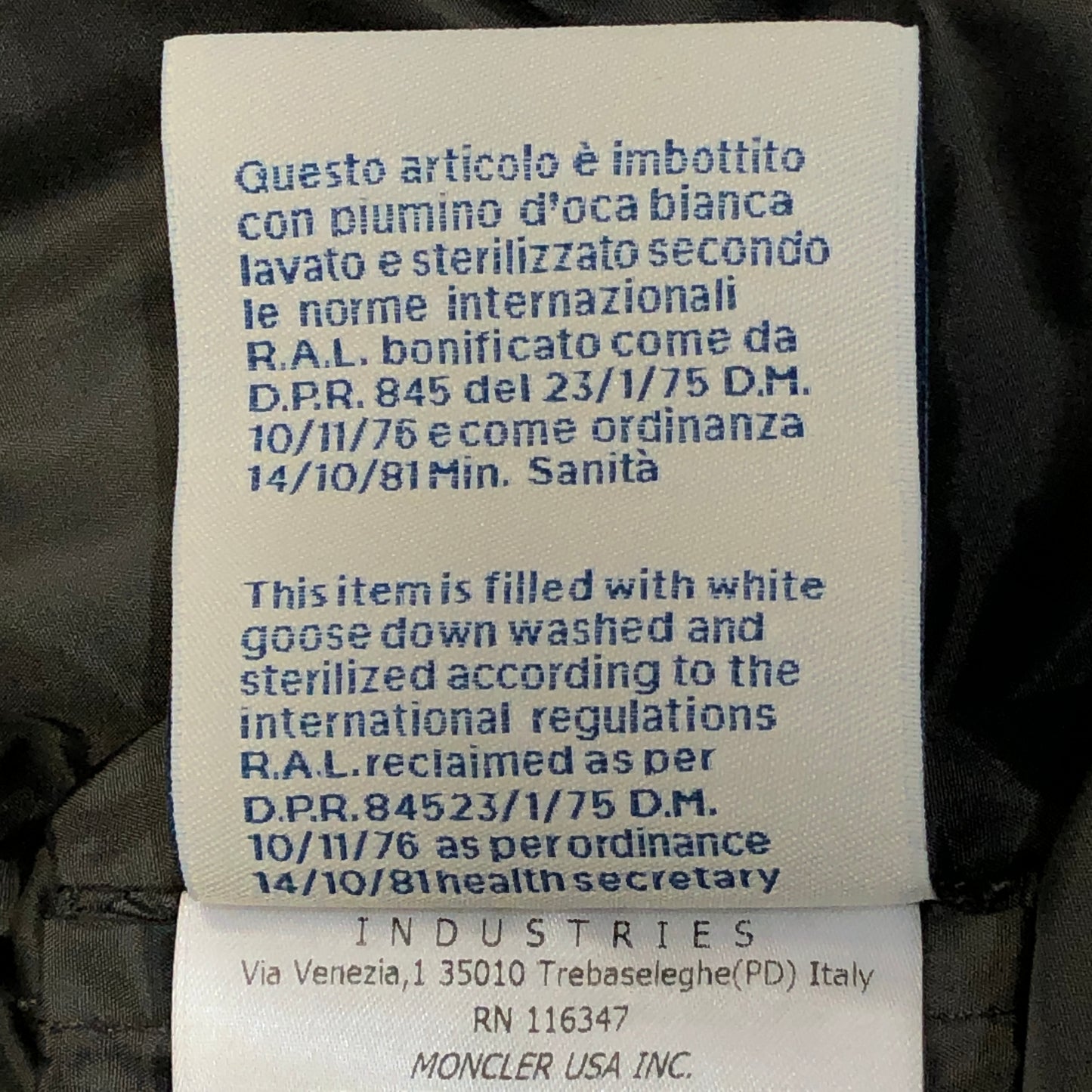 Moncler Dark Green Drawstring Waist Hooded Down Jacket Szie 00