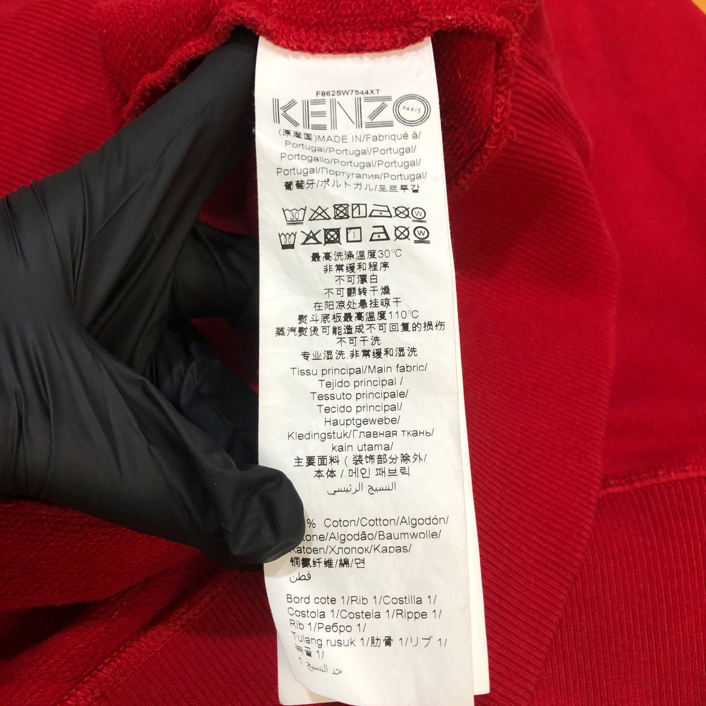 Kenzo Jumping Tiger Sweatshirt Size M Red