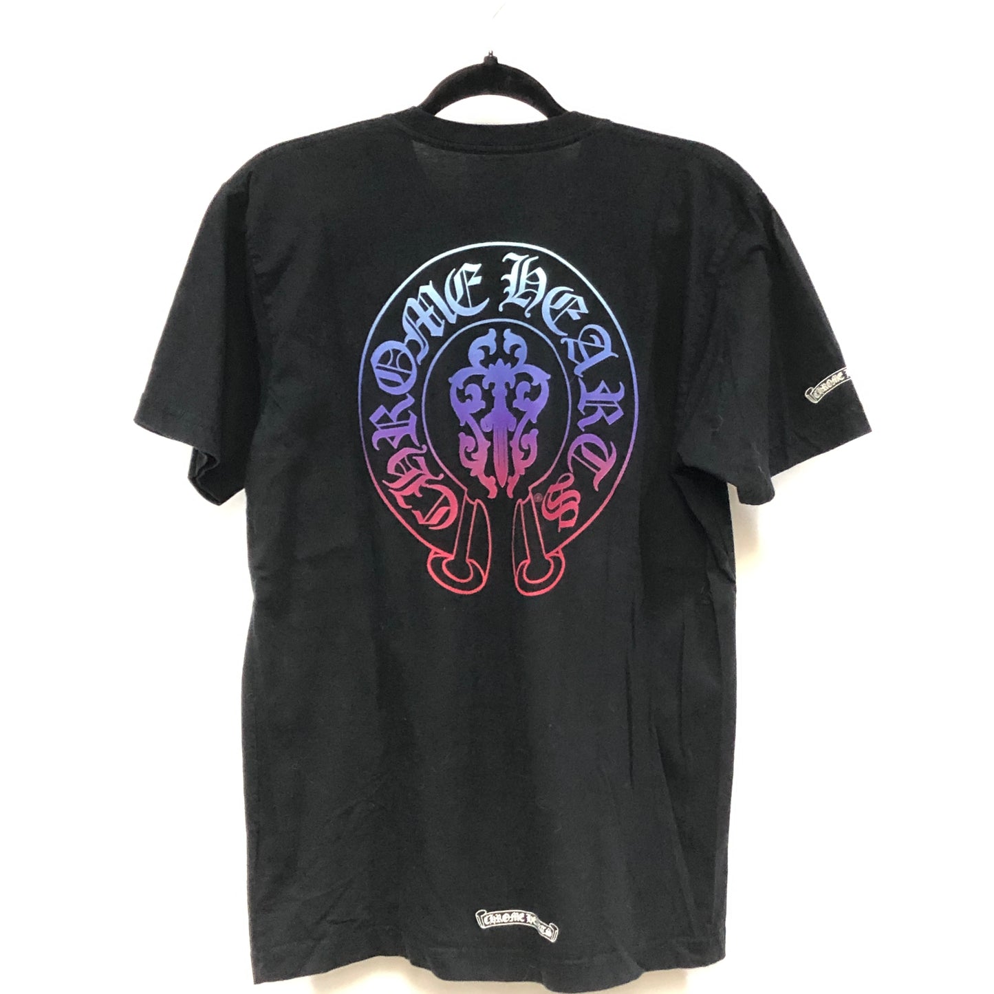 Chrome Hearts Black Gradient Graphic Print Short Sleeve T-shirt Size L