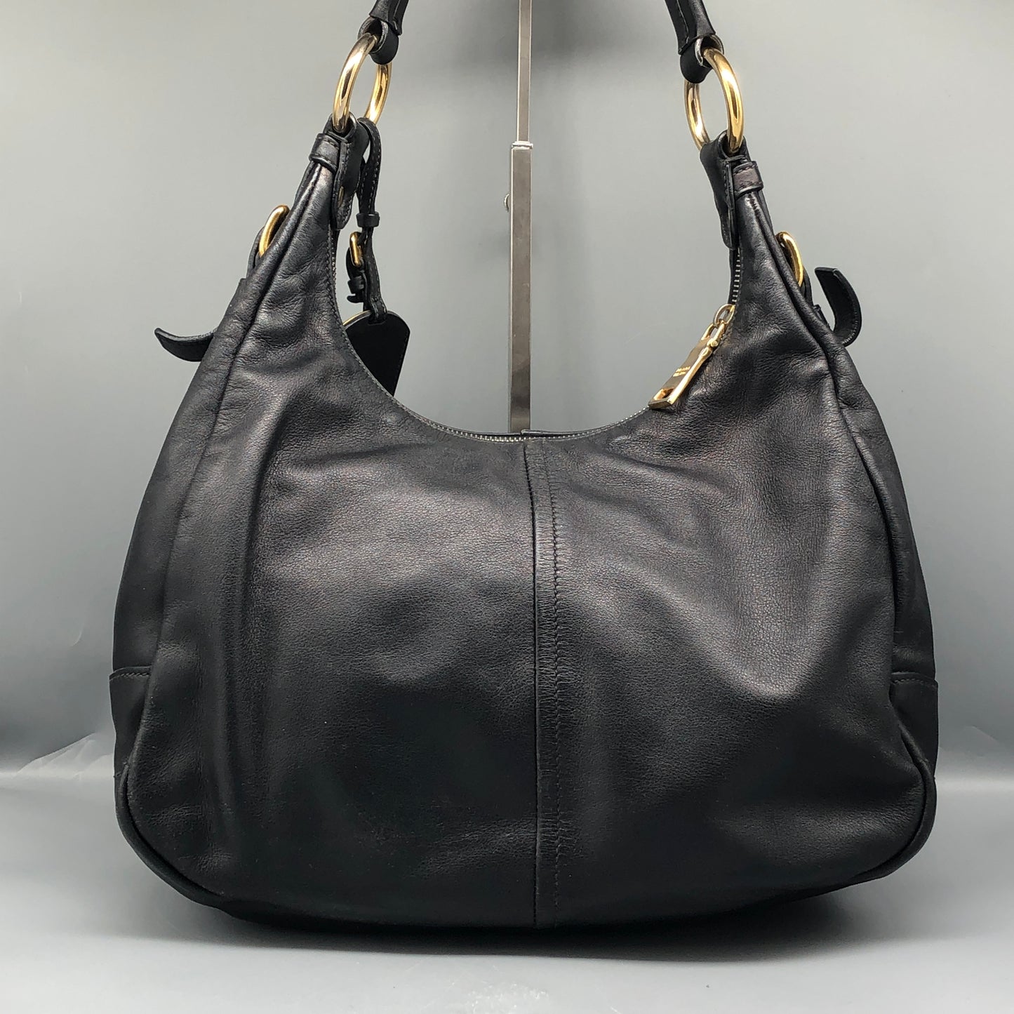 Prada Black Leather Hobo Bag