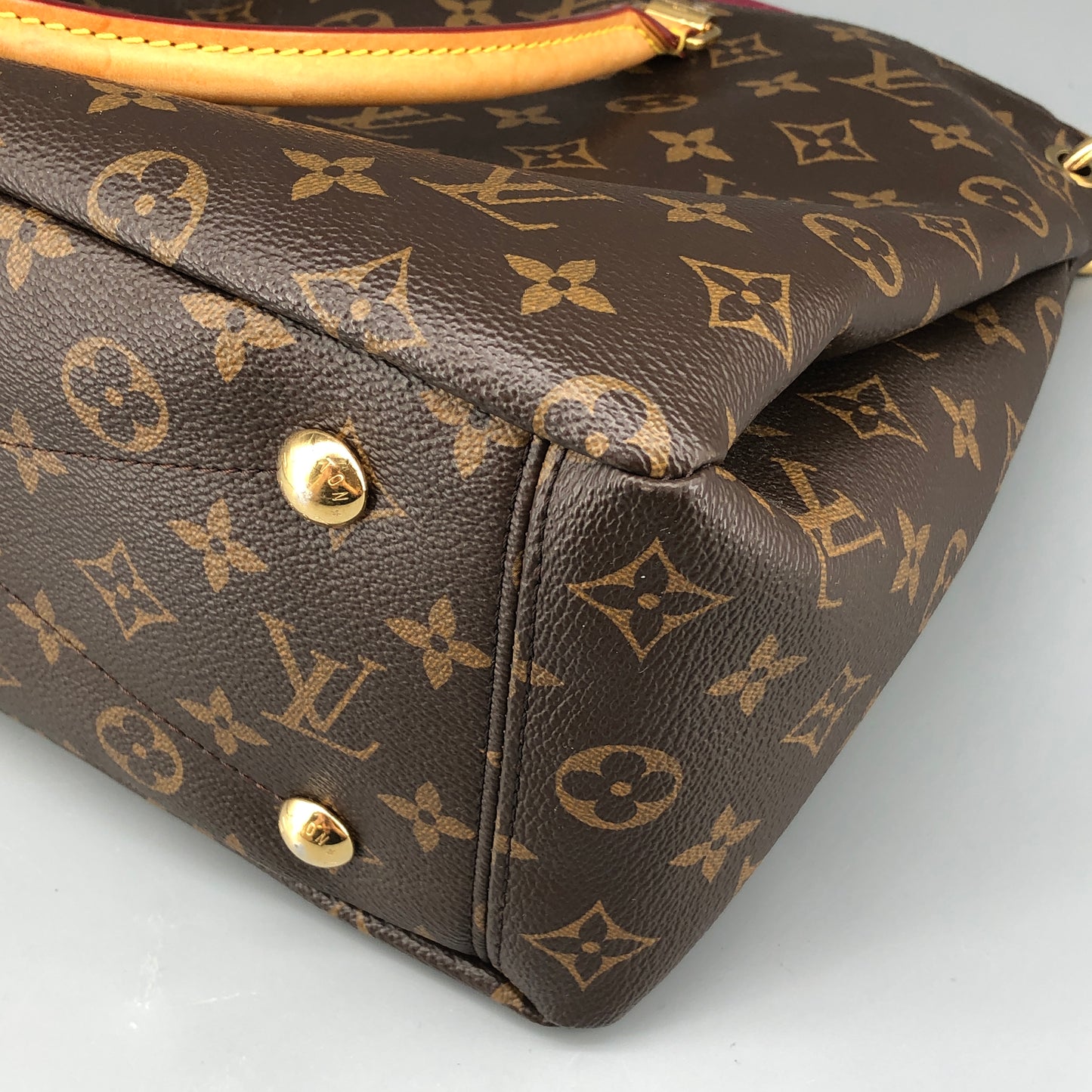Louis Vuitton Monogram Pallas MM Handbag Brown