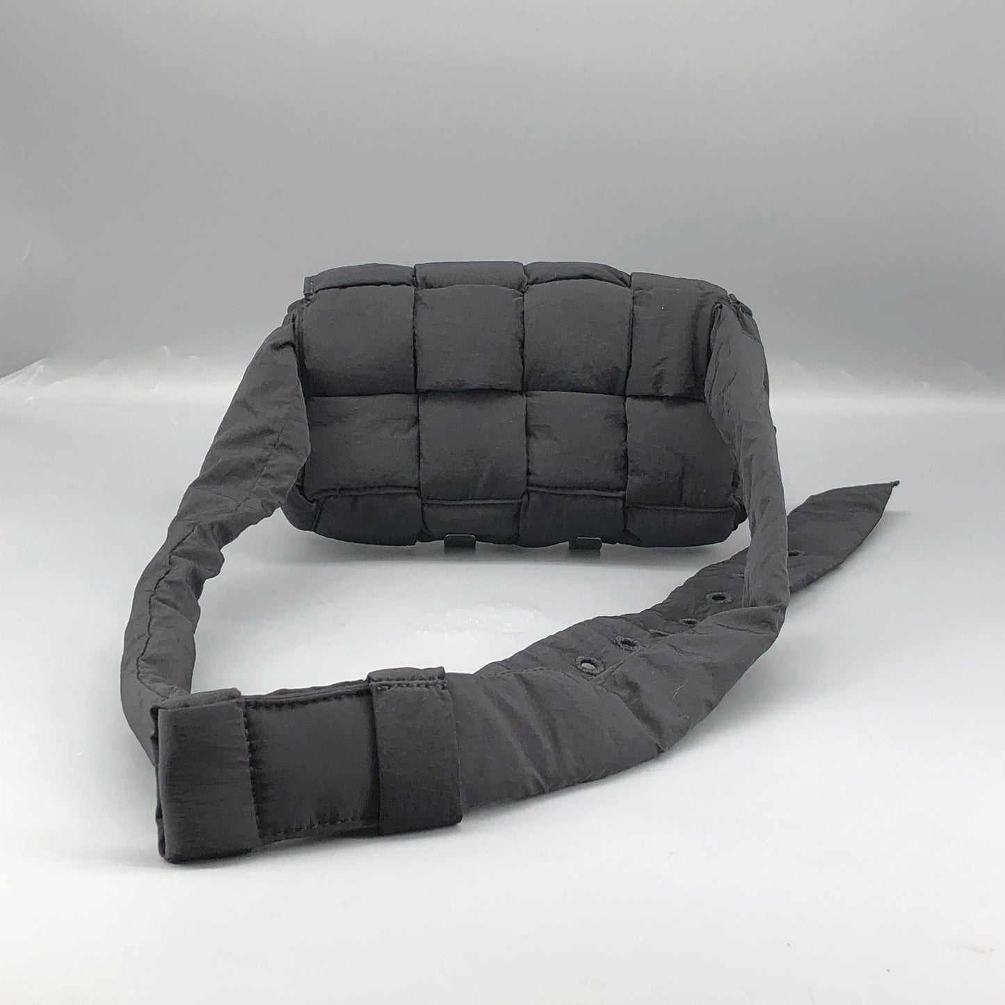 Bottega Veneta Intrecciato Padded Tech Cassette Mini Belt Bag Black