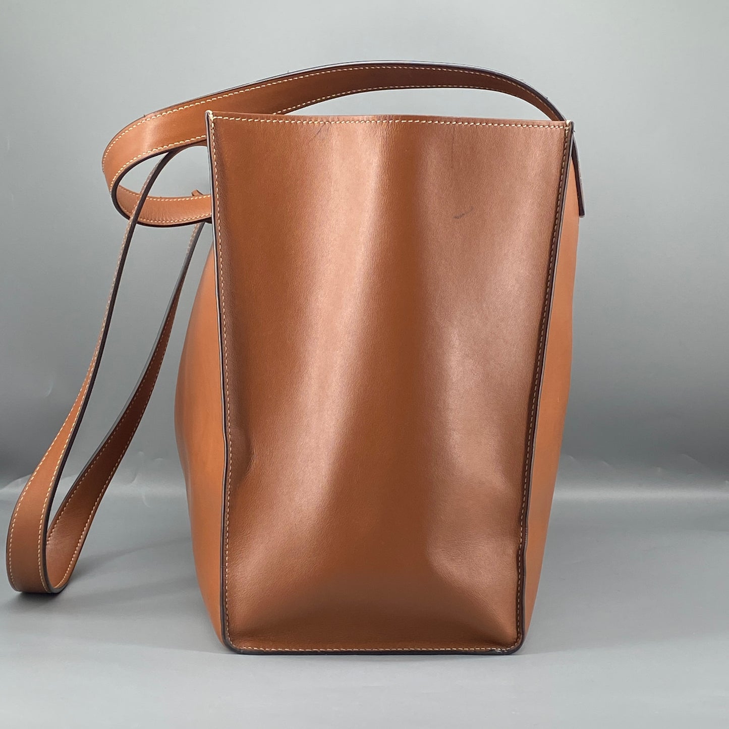 Celine Caramel Cabas Phantom Calfskin Leather Tote Bag