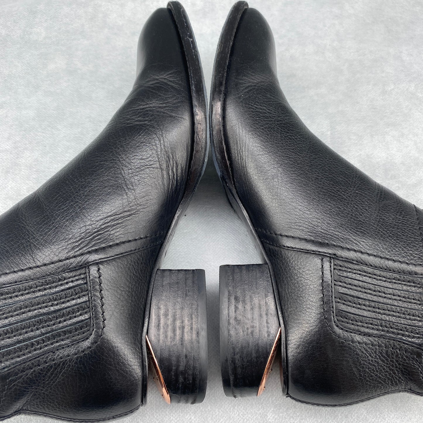 Alexander Wang Women’s Black Leather Pointed‑Toe Ankle Boots Shoes