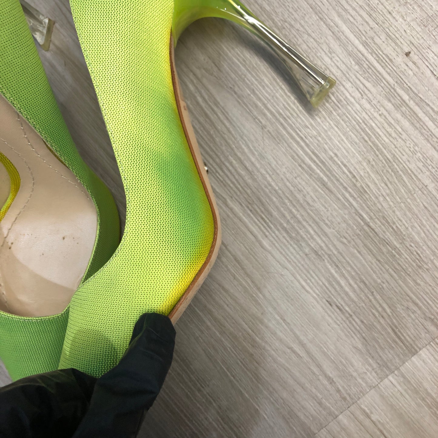 Christian Dior Cannage Pointed Toe Pumps 38 Green